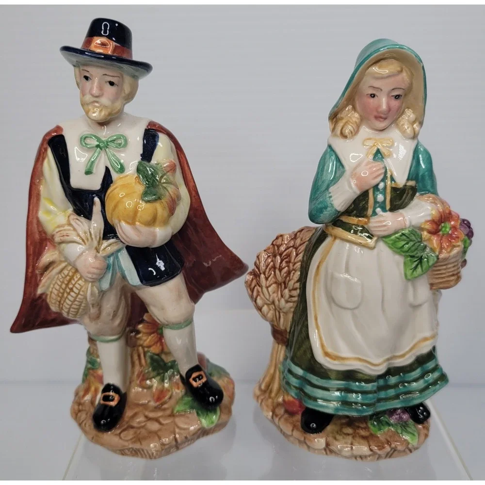 Fitz & Floyd Classics Harvest Heritage Salt &‎ Pepper Shakers Fall Rare Vintage